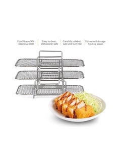 Air Fryer Rack for DZ201 DZ401 XL Dual Air Fryer,Stainless Steel Dehydrator Rack,7.484.924.52in Dehydrator Stand with 3 Layers - pzsku/Z8F6C3956BDB2D30FEA74Z/45/_/1733076774/53a58fbc-53ab-4875-a47a-e9b0069a4acf