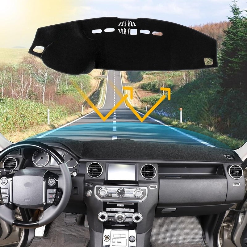 Custom Dash Cover Compatible With Land Rover Range Rover Sport 2006 2007 2008 2009 Left Hand Drive Black Non Slip Dashboard Cover For Car Interior Accessories - Image 1