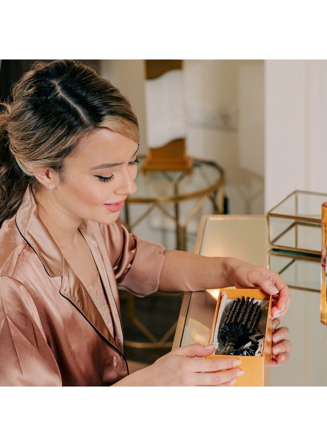 Belula 100% Soft Boar Bristle Round Brush For Blow Drying Set. Round Hair Brush With Medium 2.1” Wooden Barrel. Hairbrush Ideal To Add Volume And Body. Free 3 X Hair Clips & Travel Bag. - Image 5