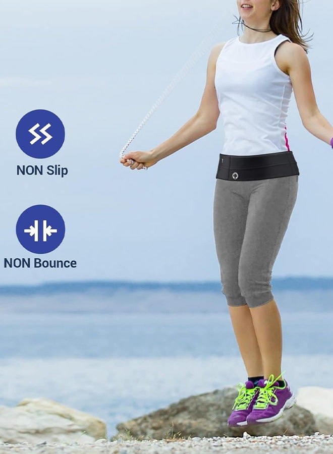UETEEY Ultra Slim Running Belt for Adults, Adjustable and Breathable Running Fanny Pack Water Proof Money Belt Running Waist Pack with Phone & Water Bottle Holder for Jogging Cycling Hiking  - Image 2