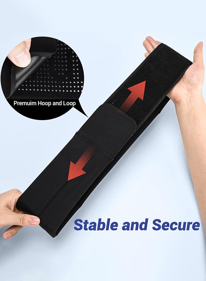 UETEEY Ultra Slim Running Belt for Adults, Adjustable and Breathable Running Fanny Pack Water Proof Money Belt Running Waist Pack with Phone & Water Bottle Holder for Jogging Cycling Hiking  - Image 4