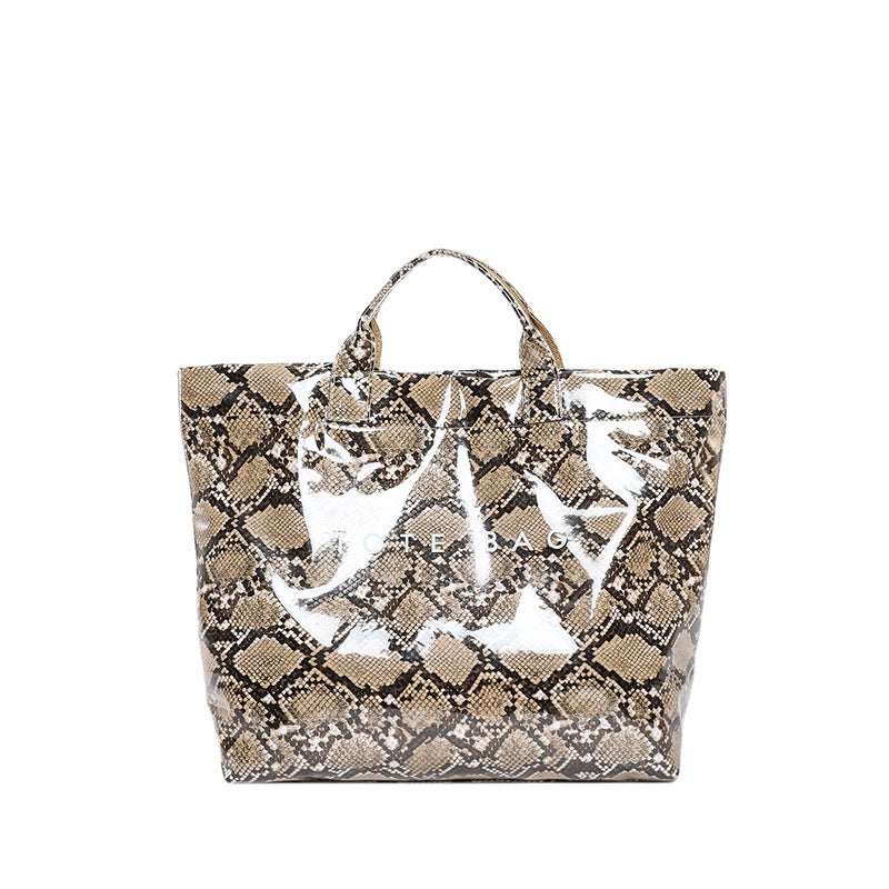 Large-Capacity Python Pattern Commuter Lazy Style Bag 2025 Fashion Portable Large-Capacity Single Shoulder Mommy - Image 1