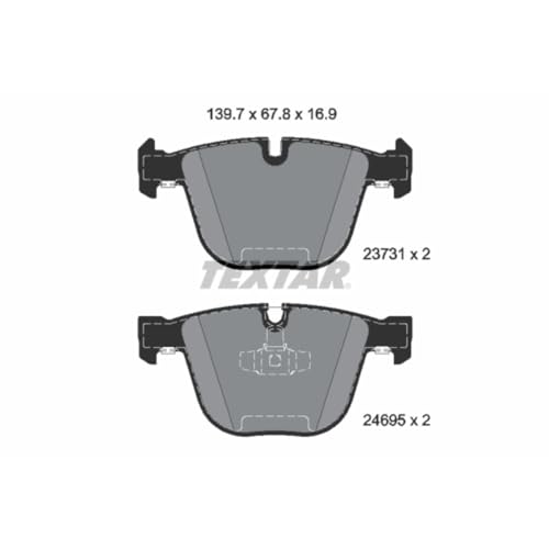 TEXTAR Semi-Metallic Disc Brake Pads for 09 BMW 750Li - Image 2