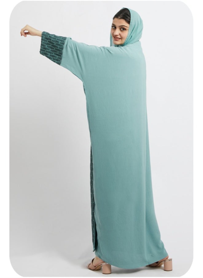 Evva Luxury Saudi Abaya for Women – Elegant Open Front Modest Wear in PremiumEvva Luxury Saudi Abaya for Women – Elegant Open Front Modest Wear in Premium Fabric – Ideal for Ramadan, Eid, and Everyday Elegance  - Image 2