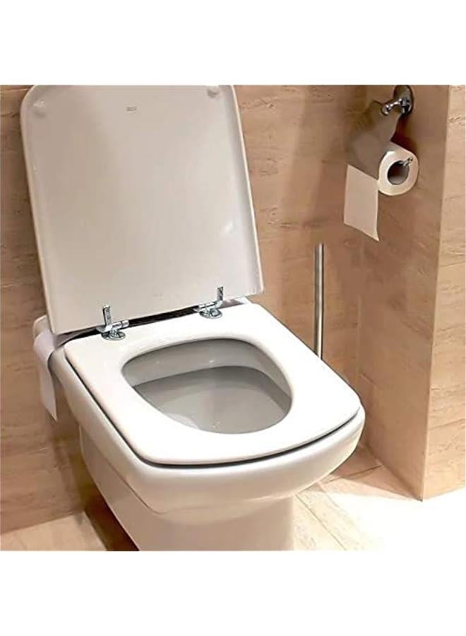 1 Pair Toilet Seat Hinges Zinc Alloy Replacement Parts-Adjustable Toilet Chrome Hinges with Fittings Toilet Seat Replacement Mountings - Image 5