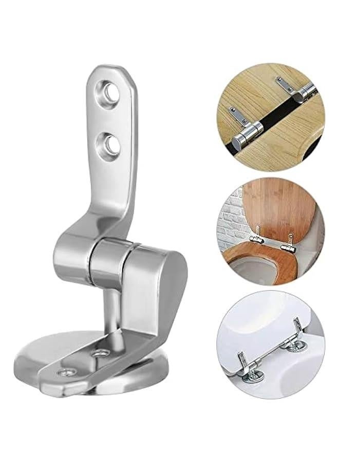 1 Pair Toilet Seat Hinges Zinc Alloy Replacement Parts-Adjustable Toilet Chrome Hinges with Fittings Toilet Seat Replacement Mountings - Image 4