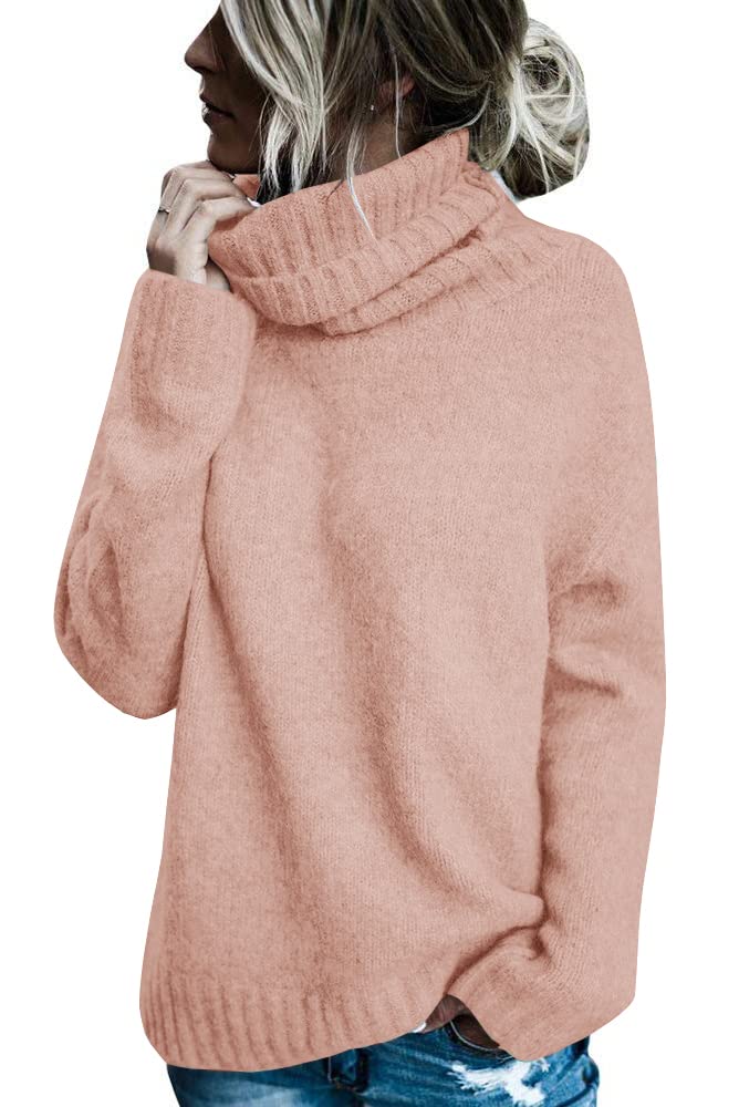 FISACE Womens Oversized Turtleneck Pullover Sweater Cable Knit Long Sleeve Sweater Tops - Image 1