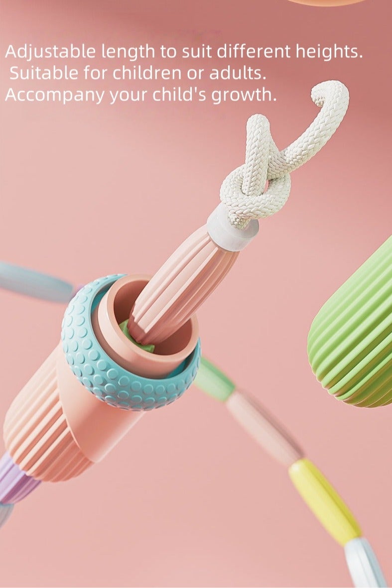 BESTPEAK Soft Beaded Jump Rope, Adjustable Tangle Free Skipping Rope with Soft Anti-slip Handles, 9.2 Feet Segmented Kids Jumping Rope for Men, Women, Kids Keeping Fit, Training (2-Pack) - Image 3