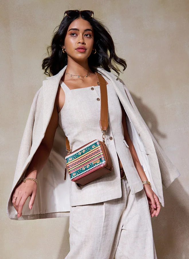 تشومباك The Jaipur Money Bag Sling  - Floral | Digital Nomad