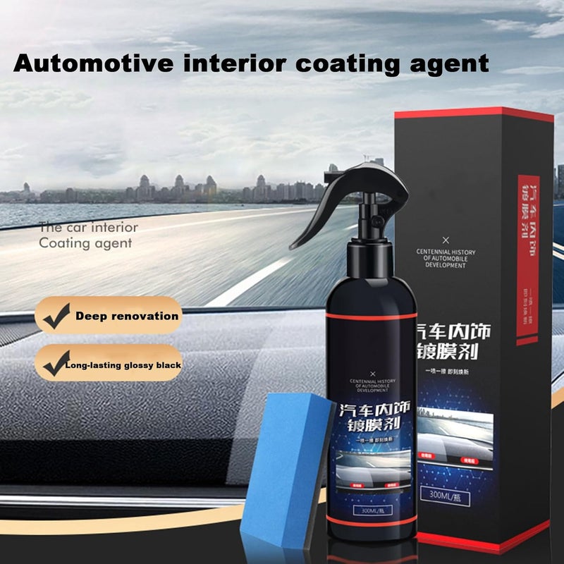 Auto Trim Restorer - 300ml Interior Cleaner - Auto Interior Coating Agent | for Vehicle Automotive SUV RV Dashboard Door Panel Center Console Bumper - Image 2