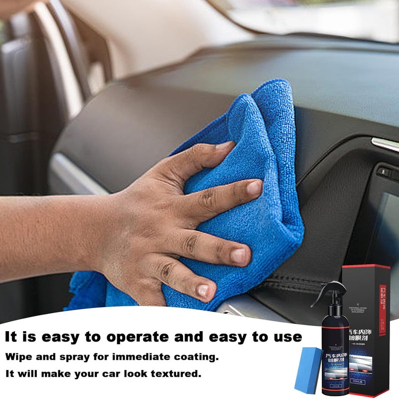 Auto Trim Restorer - 300ml Interior Cleaner - Auto Interior Coating Agent | for Vehicle Automotive SUV RV Dashboard Door Panel Center Console Bumper - Image 3