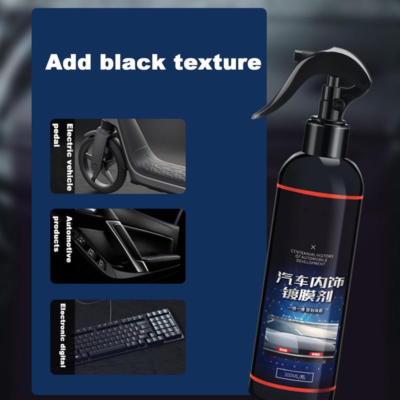 Auto Trim Restorer - 300ml Interior Cleaner - Auto Interior Coating Agent | for Vehicle Automotive SUV RV Dashboard Door Panel Center Console Bumper - Image 5