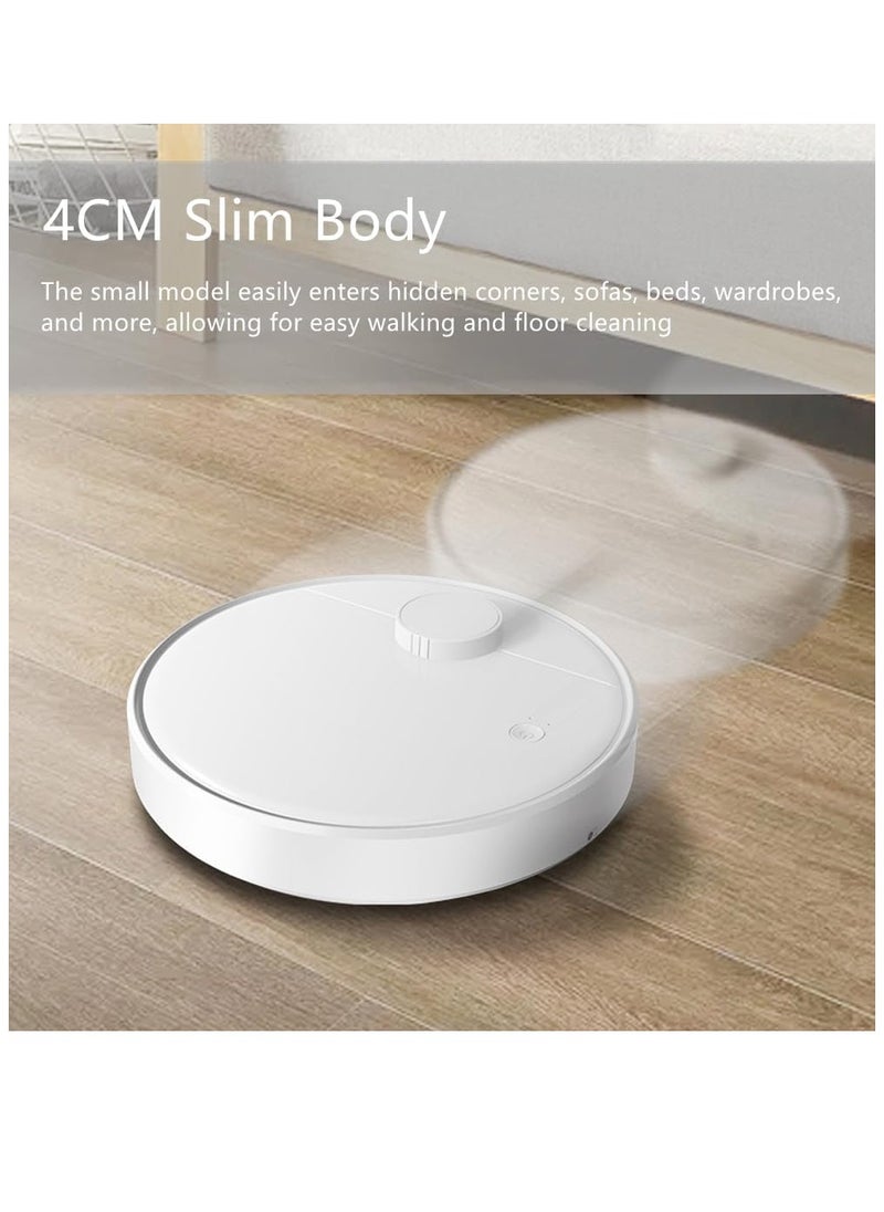 Sweeping Robot Vacuum Cleaner, 3-in-1 Smart Robot Vacuum with Smart Chip Obstacle Avoidance Sensing, Slim Design, Low Noise, for Carpets, Hard Floors, Pet Hair