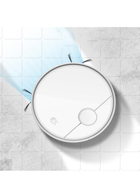 Sweeping Robot Vacuum Cleaner, 3-in-1 Smart Robot Vacuum with Smart Chip Obstacle Avoidance Sensing, Slim Design, Low Noise, for Carpets, Hard Floors, Pet Hair