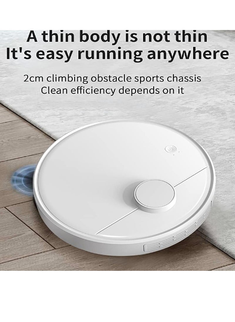 Sweeping Robot Vacuum Cleaner, 3-in-1 Smart Robot Vacuum with Smart Chip Obstacle Avoidance Sensing, Slim Design, Low Noise, for Carpets, Hard Floors, Pet Hair