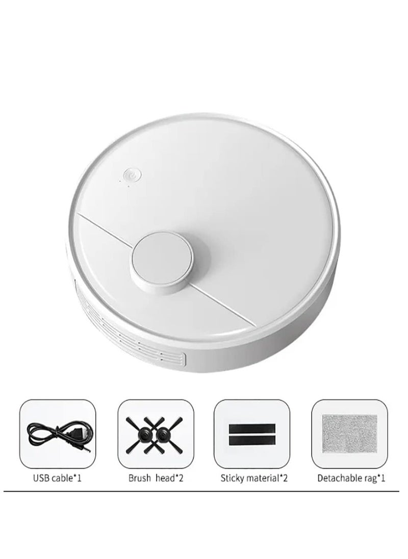 Sweeping Robot Vacuum Cleaner, 3-in-1 Smart Robot Vacuum with Smart Chip Obstacle Avoidance Sensing, Slim Design, Low Noise, for Carpets, Hard Floors, Pet Hair