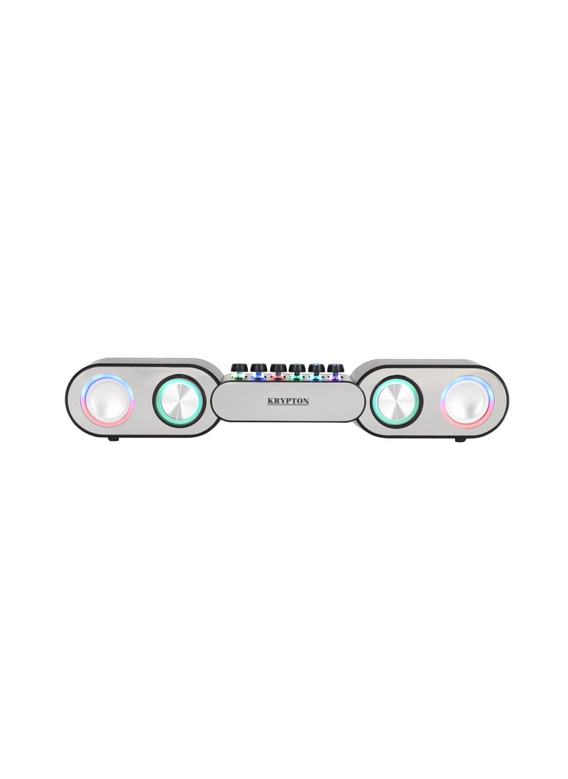KRYPTON - Krypton Gaming Wireless Speaker | USB, TF Card, Bluetooth, FM Radio/ RGB Lighting, Keyboard Button Design, Type-C Fast Charging, 3-4 Hours Working Time | KNMS5483 - Image 1