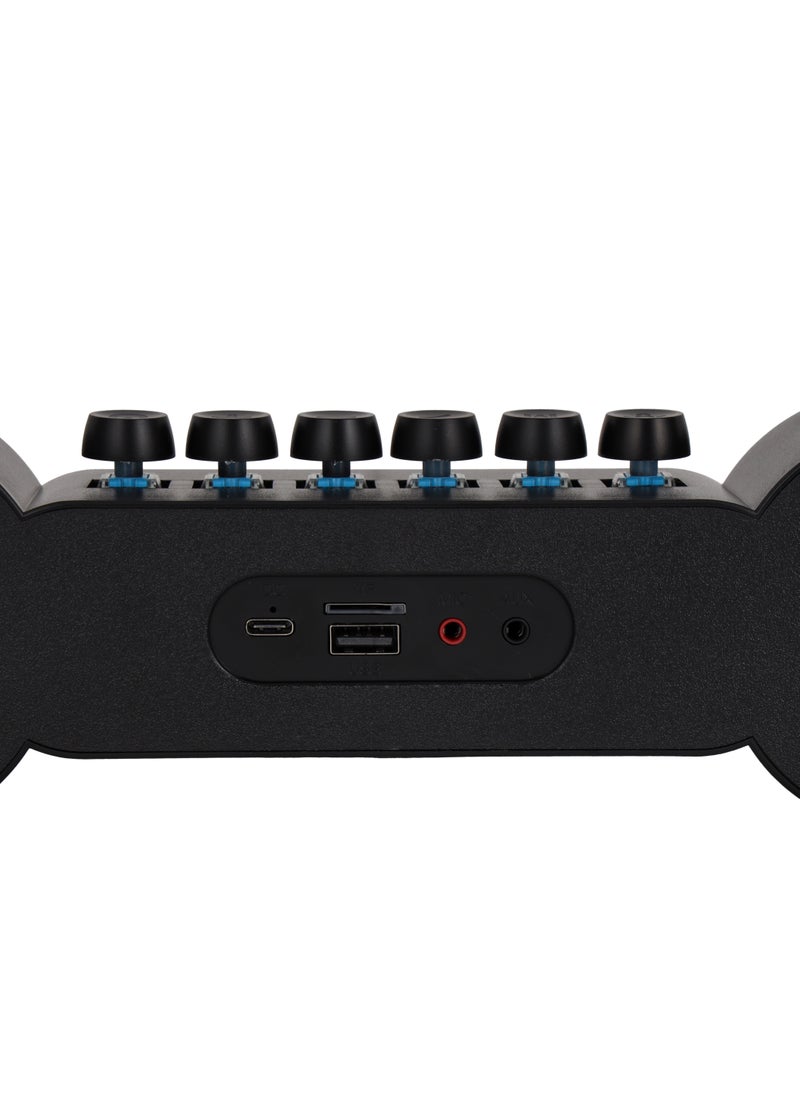 KRYPTON - Krypton Gaming Wireless Speaker | USB, TF Card, Bluetooth, FM Radio/ RGB Lighting, Keyboard Button Design, Type-C Fast Charging, 3-4 Hours Working Time | KNMS5483 - Image 1