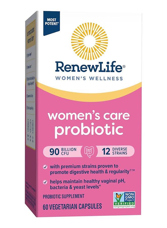 Renew Life Probiotics For Women 90 Billion Cfu d Shelf Stable Soy Dairy And Gluten Free 60 Capsules - Image 3