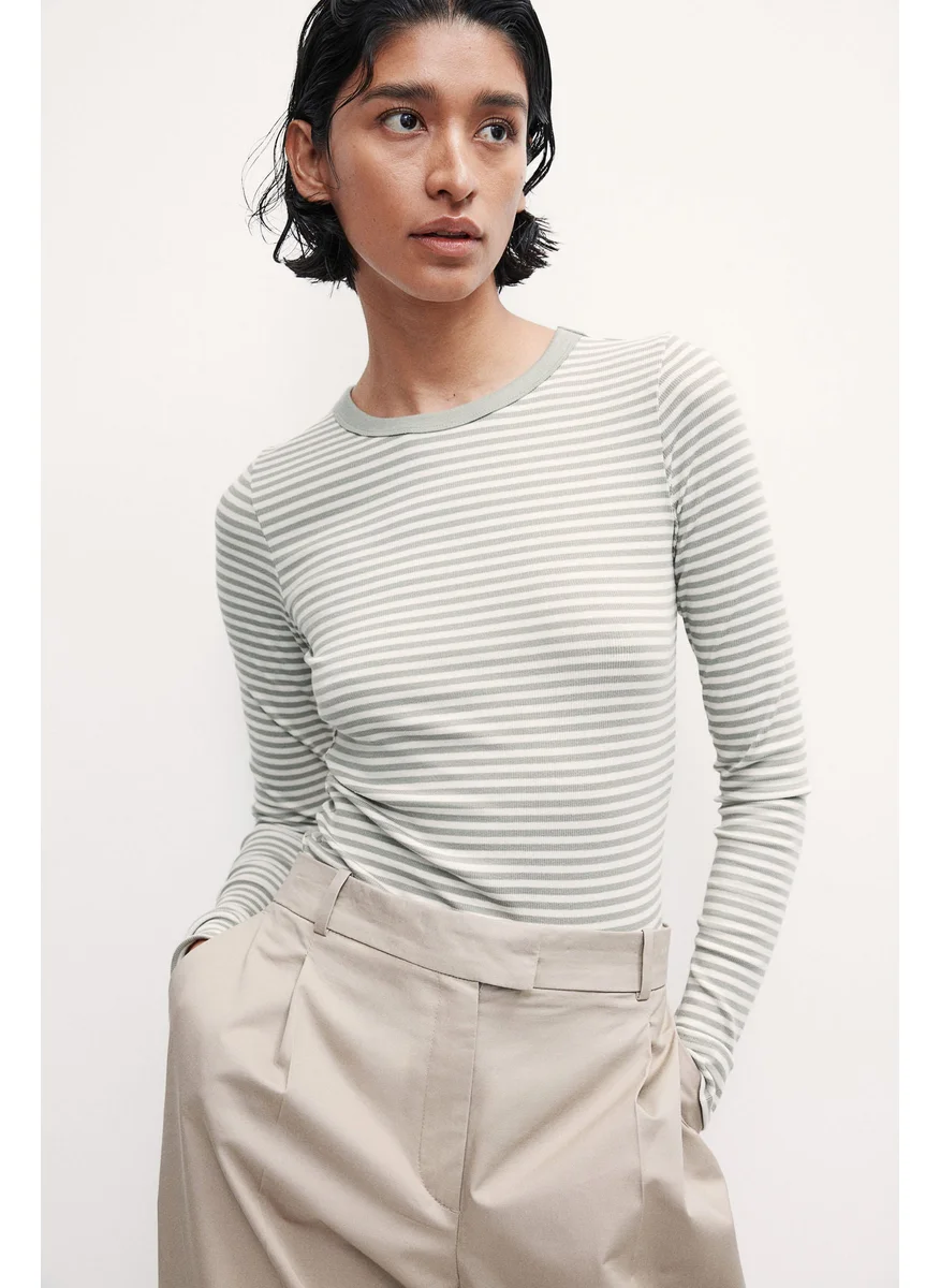 اتش اند ام Ribbed Jersey Top