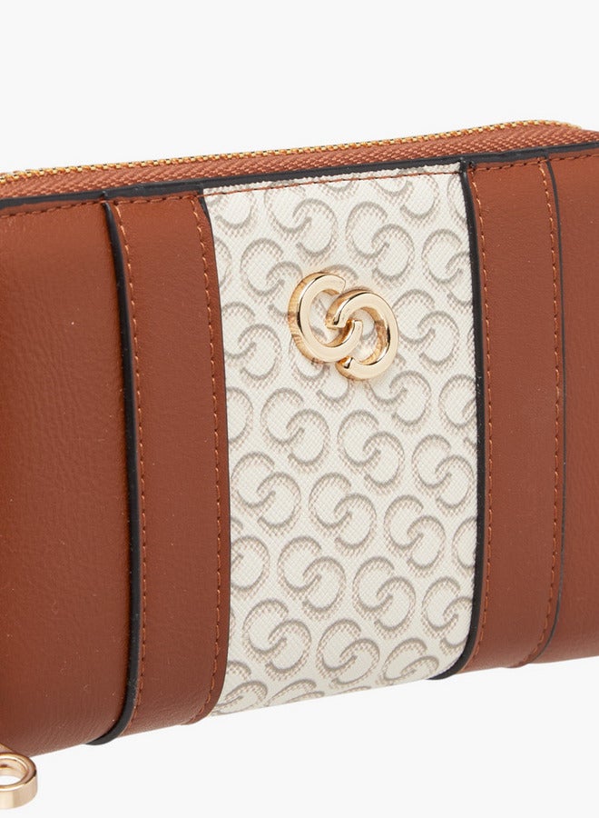 Celeste Monogram Print Zip Around Wallet - Image 3