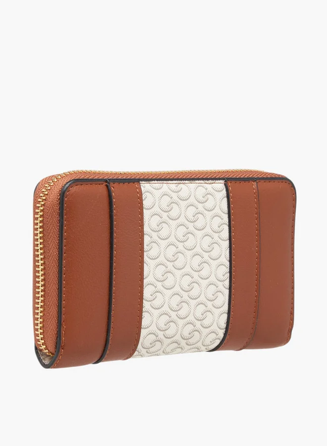 سيليست Monogram Print Zip Around Wallet
