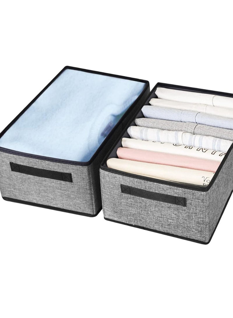 Waterproof Clothes Organizer for Pants, T-Shirts, Shirts and Children's Toys Foldable with Handle for Easy Carrying Available in Grey IR - Image 1