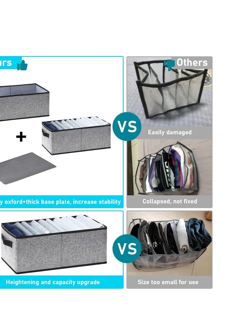 Waterproof Clothes Organizer for Pants, T-Shirts, Shirts and Children's Toys Foldable with Handle for Easy Carrying Available in Grey IR - Image 2