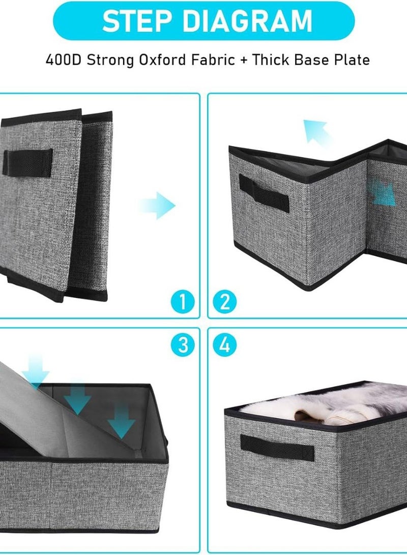 Waterproof Clothes Organizer for Pants, T-Shirts, Shirts and Children's Toys Foldable with Handle for Easy Carrying Available in Grey IR - Image 3
