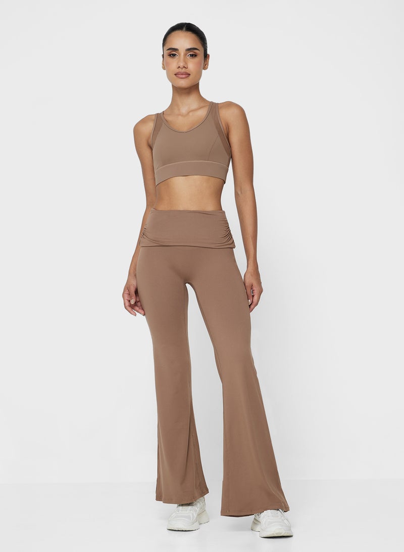 FRWD Foldover Waist Seamless Flared Leggings - Image 2