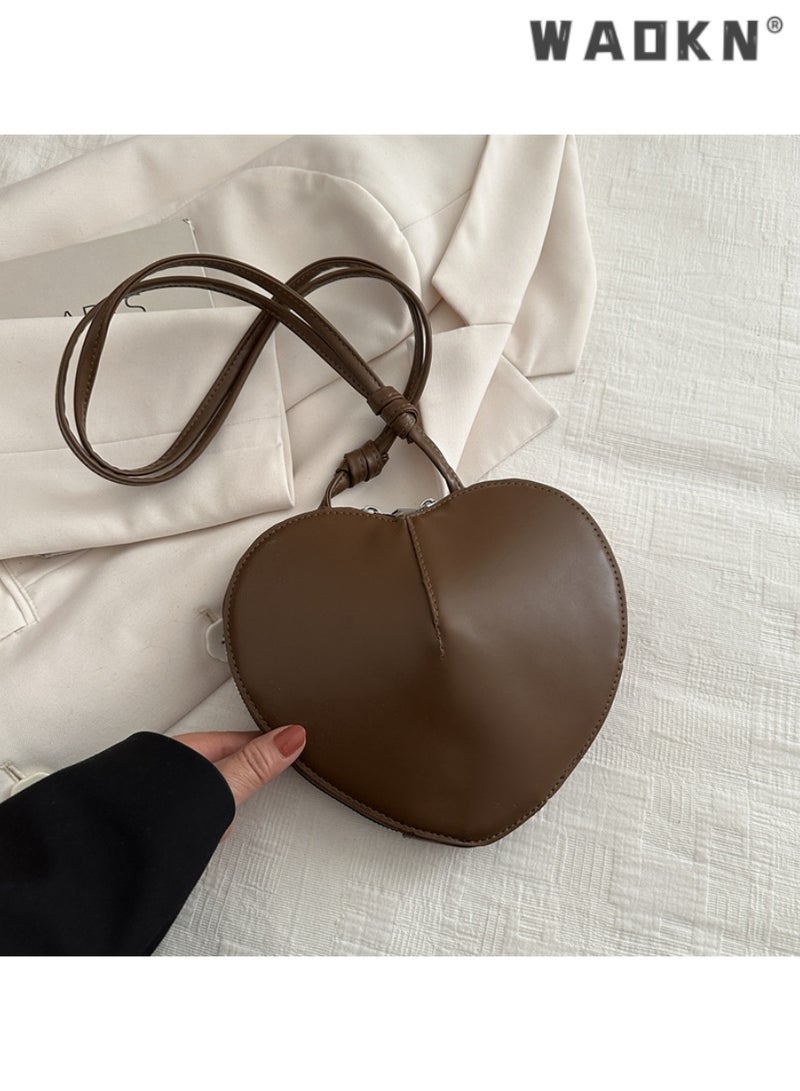 WAOKN The exquisite handbag and crossbody specially designed for stylish ladies, a special Valentine's Day gift, highlighting a trendy item with personality and taste（brown） - Image 1