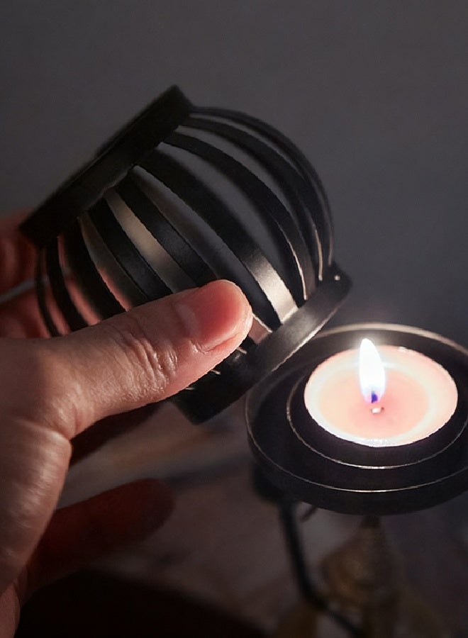 HOMESTAR 2 Pcs Metal Candle Holders for Candles - Nordic Metal Candlestick Candle Holder, Creative Candlestick,Fashionable Decor Candle Holder Home Decor Candle Holder,Little Girl Shaped with Hemp Rope - Image 3