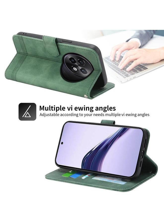 S-TOP Case For Realme 13+ Dierfeng Dream Line TPU Hybrid PU Leather Phone Case - Image 5