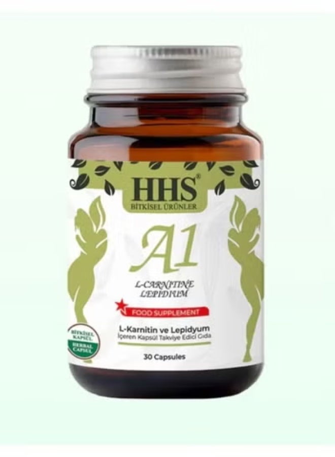 HHS A1 L-carnitine Lepidium - Herbal Weight Loss Food Supplement 30 Capsules pack of 3 - Image 4