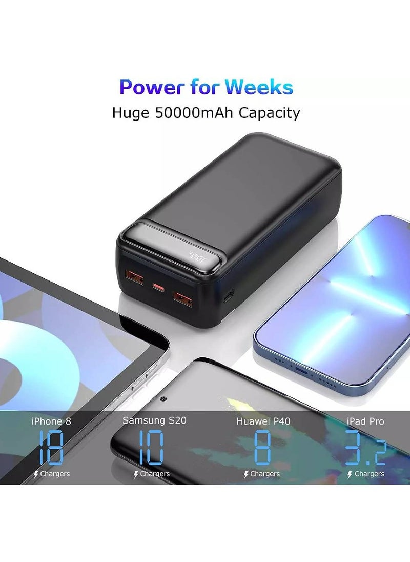 High-Capacity 50000mAh Power Bank - 22.5W Fast Charge & PD 20W, Portable Charger for Multiple Devices