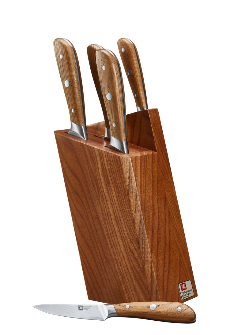 Richardson Sheffield - Scandi 5pcs Knife Block Wood - Image 1