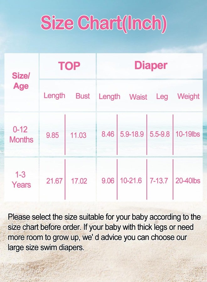 ALVABABY Swim Diaper with Matching Top, Baby Reusable Toddler Swimsuit,Infant Bathing Sleeveless Tankini Swimwear ZSWT20A - Image 4