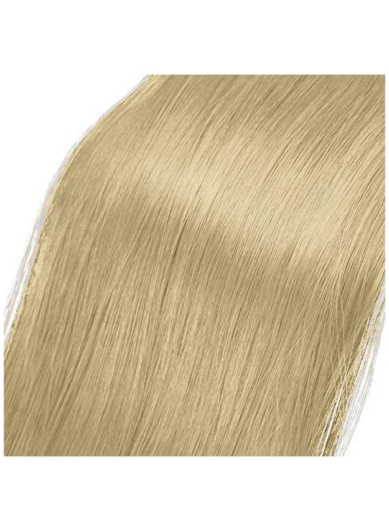 Estelle Long Straight Wrap Around Synthetic Ponytail Clip in Hair Extensions One Piece Hairpiece Binding Pony Tail Extension for Women (24/613#Light Blonde mix Bleach Blonde Evenly) - Image 3