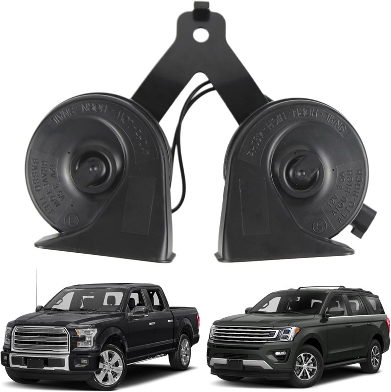 YzusGomumu Horn Assembly Dual Note Electric Horn Level 2 Compatible with 2015-2022 Ford F-150 2018-2022 Ford Expedition Replaces# ‎‎FL3Z-13832-C FL3Z-13832-B FL3Z-13832-A Set product combo compatible - Image 1