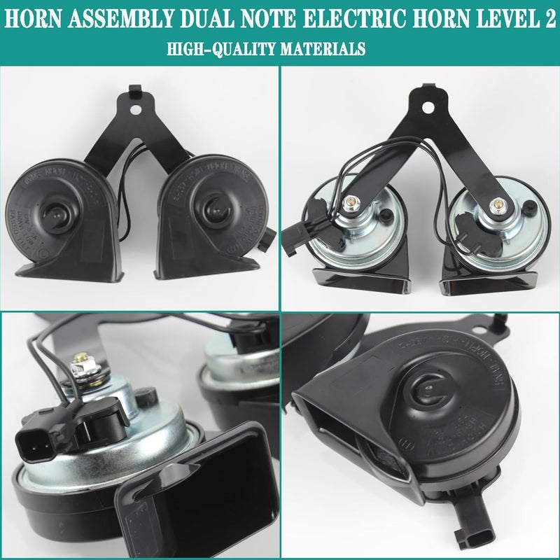 YzusGomumu Horn Assembly Dual Note Electric Horn Level 2 Compatible with 2015-2022 Ford F-150 2018-2022 Ford Expedition Replaces# ‎‎FL3Z-13832-C FL3Z-13832-B FL3Z-13832-A Set product combo compatible - Image 5