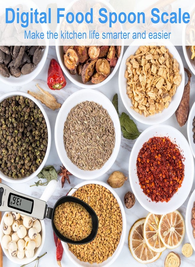 3T6B Kitchen Digital Measuring Spoon Food Scale Digital Multi-Function Small Digital Spoon Scale, Weight from 0.1 Grams to 500 Grams Support Unit g/oz/gn/ct (with 2 AAA Batteries)-LCD Display - Image 3