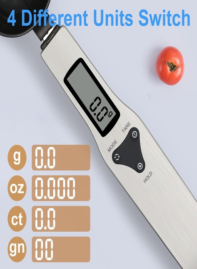 3T6B Kitchen Digital Measuring Spoon Food Scale Digital Multi-Function Small Digital Spoon Scale, Weight from 0.1 Grams to 500 Grams Support Unit g/oz/gn/ct (with 2 AAA Batteries)-LCD Display - Image 5