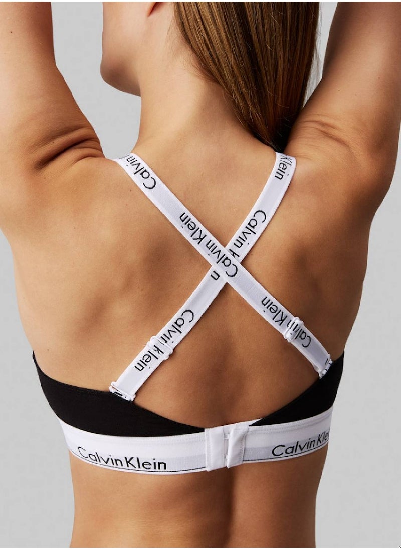 CALVIN KLEIN Women's Lightly Lined Bralette - Cotton blend, Black  - Image 5