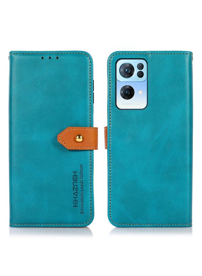 S-TOP Case For OPPO Reno7 Pro 5G KHAZNEH Dual-color Cowhide Texture Horizontal Flip Leather Phone Case - Image 2