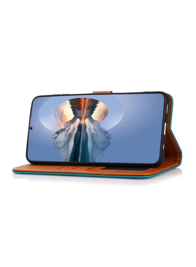 S-TOP Case For OPPO Reno7 Pro 5G KHAZNEH Dual-color Cowhide Texture Horizontal Flip Leather Phone Case - Image 3