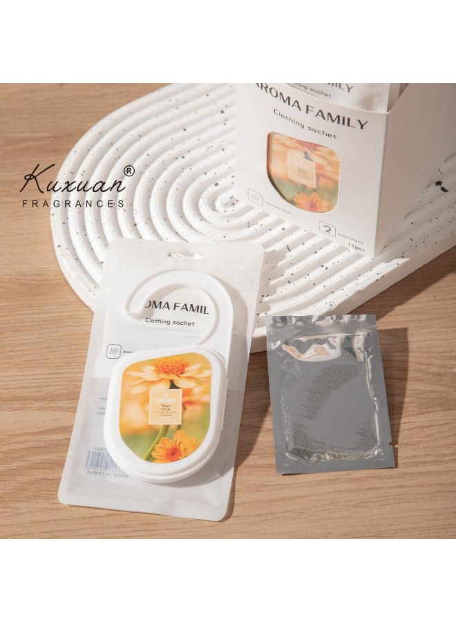 أروما معطر جو طبيعي للخزانة، أكياس معطر جو ومزيل الروائح الكريهة، أبيض  - Image 2
