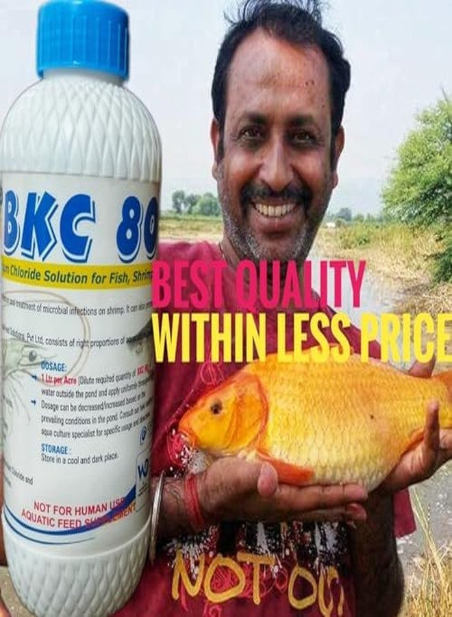 محلول كلوريد البنزالكونيوم BKC 80 لأحواض تربية الأسماك والروبيان، نقي، نصف لتر، مضاد للفطريات والبكتيريا، مكمل غذائي مائي، منظف مياه، بيوفلوك، نظام إعادة تدوير المياه (RAS) - Image 3