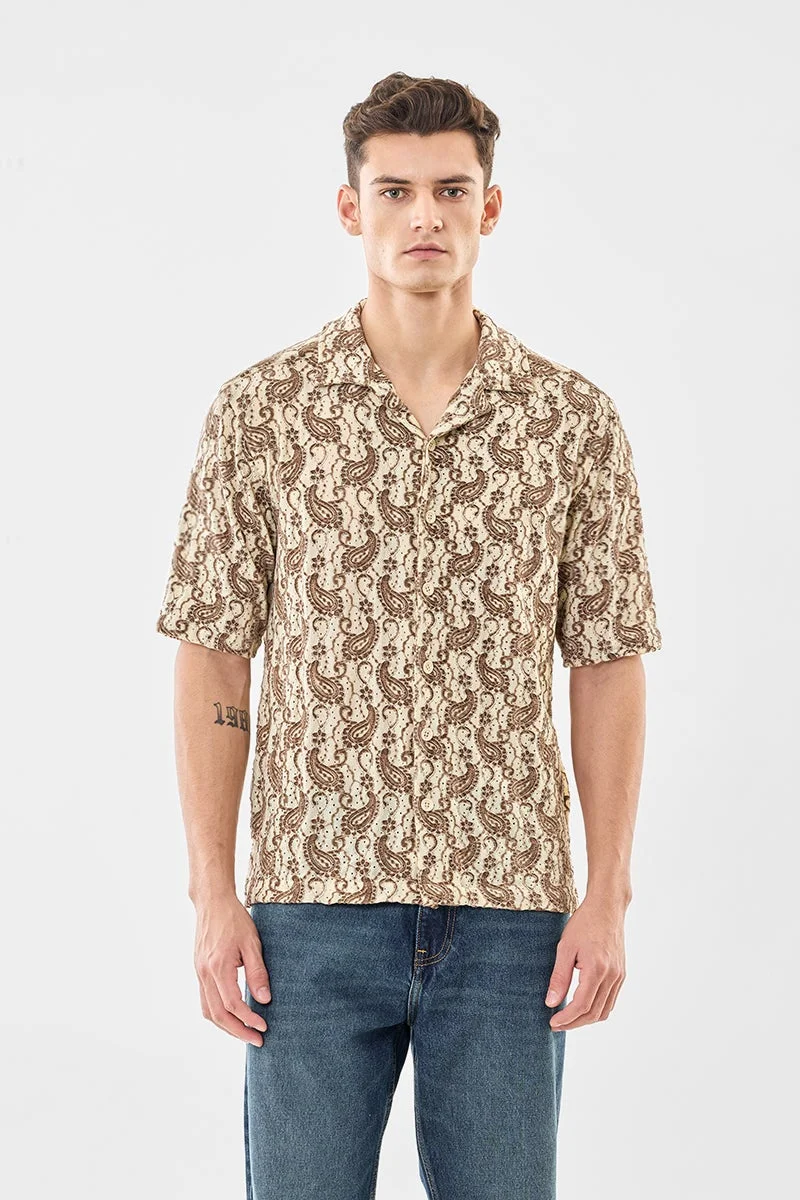 SNITCH Paisley Crochet Oversized Shirt