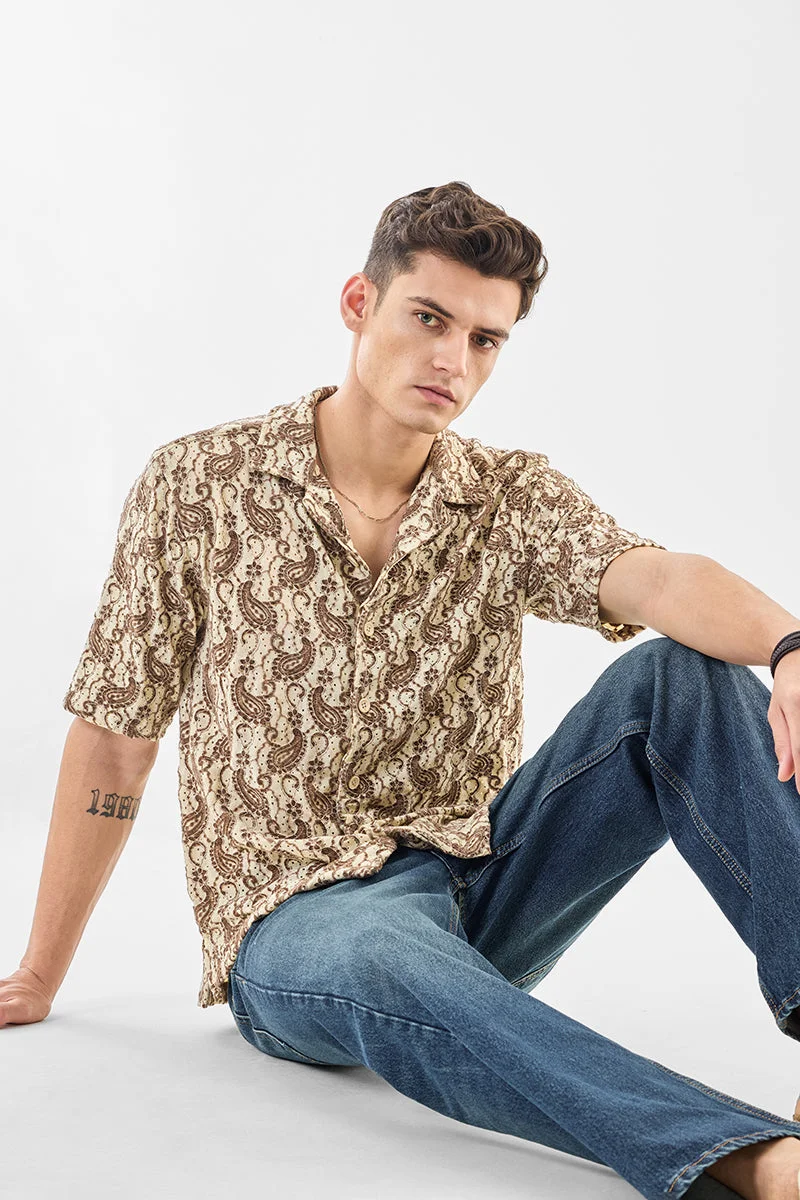 SNITCH Paisley Crochet Oversized Shirt