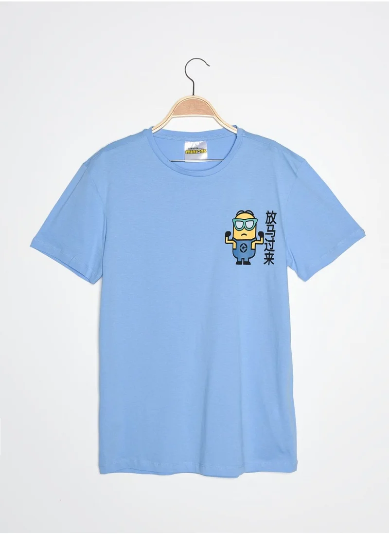 trendyol Minion Print Crew Neck T-Shirt